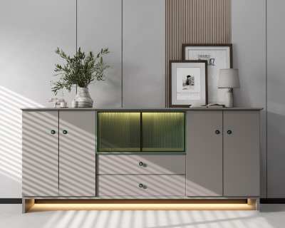 现代餐边柜3D模型下载